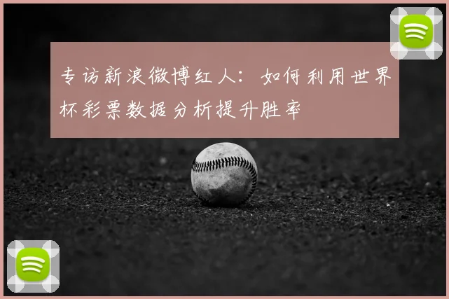 专访新浪微博红人:如何利用世界杯彩票数据分析提升胜率